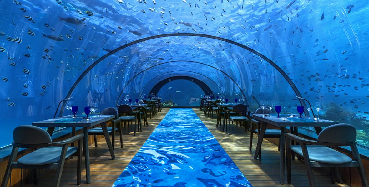 Hurawalhi Undersea Restaurantinterior X - arenatours.com